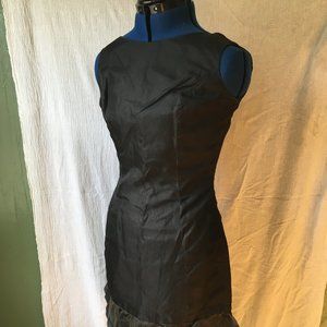 Vintage silk crepe LBD cocktail dress
